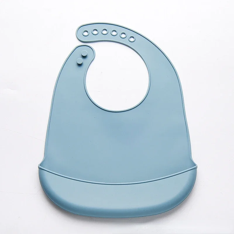 1Pc Solid Color Silicone Baby  - огляд і ціна Waterproof Baby Bibs Silicone