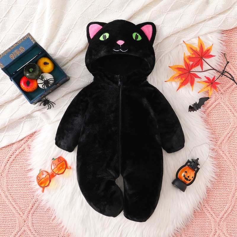Newborn Baby Black Pink Cat Ro - огляд і ціна Cotton Baby Onesies Zipper