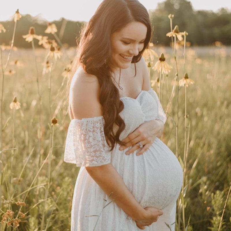 Pregnant Women Off Shoulder Ru - огляд і ціна Maternity Wear