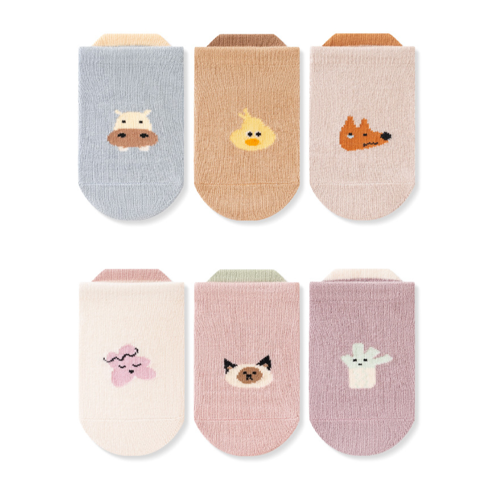 6 Pairs Cartoon Anti-slip Sock - огляд і ціна Unisex Baby Socks Non Slip